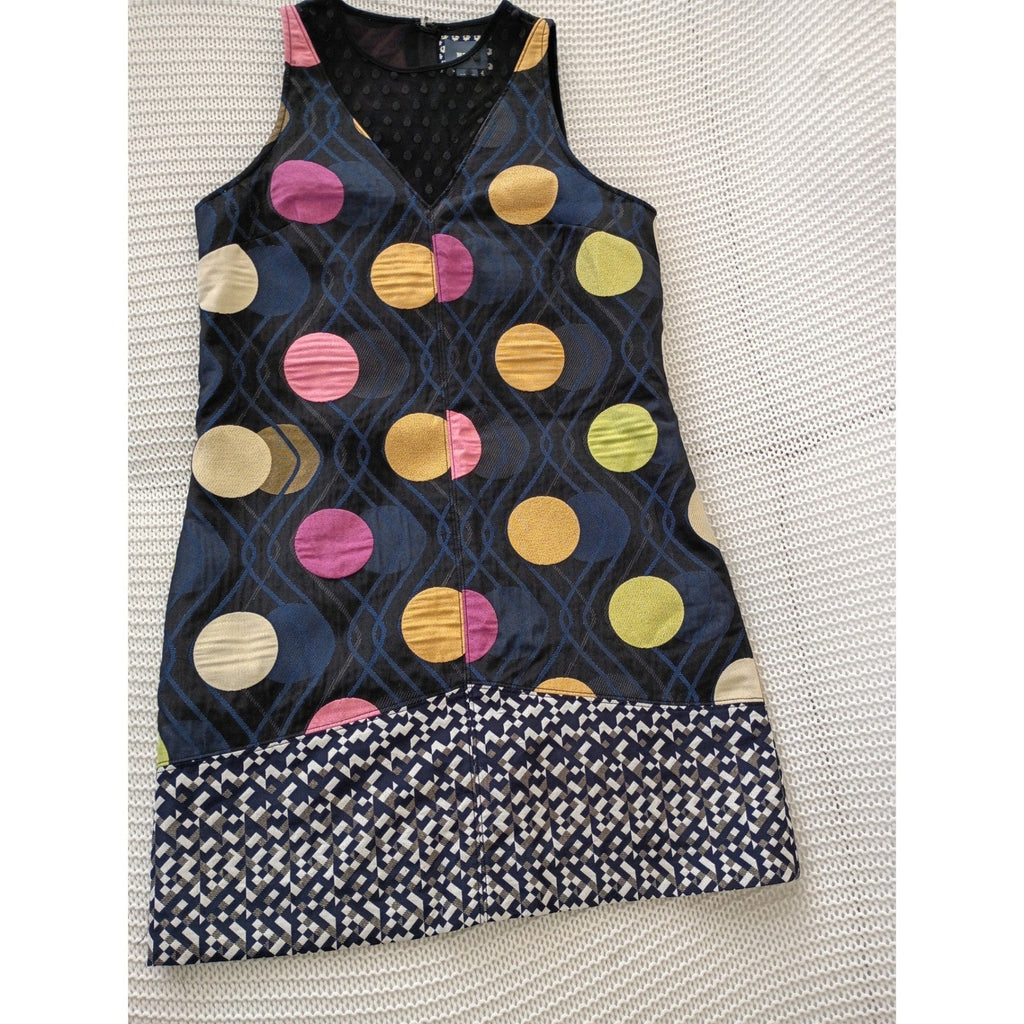 Maeve Anthropologie Vibrant Mod Dot Print Dress Sleeveless A-Line S Retro