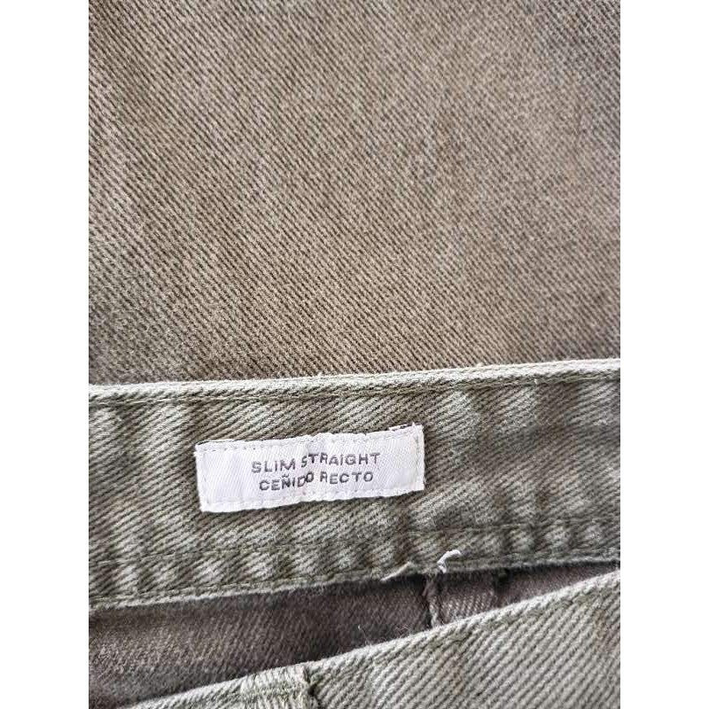Goodfellow Co Slim Straight Cargo Pants Olive Green 100% Cotton Mens 32W 30L
