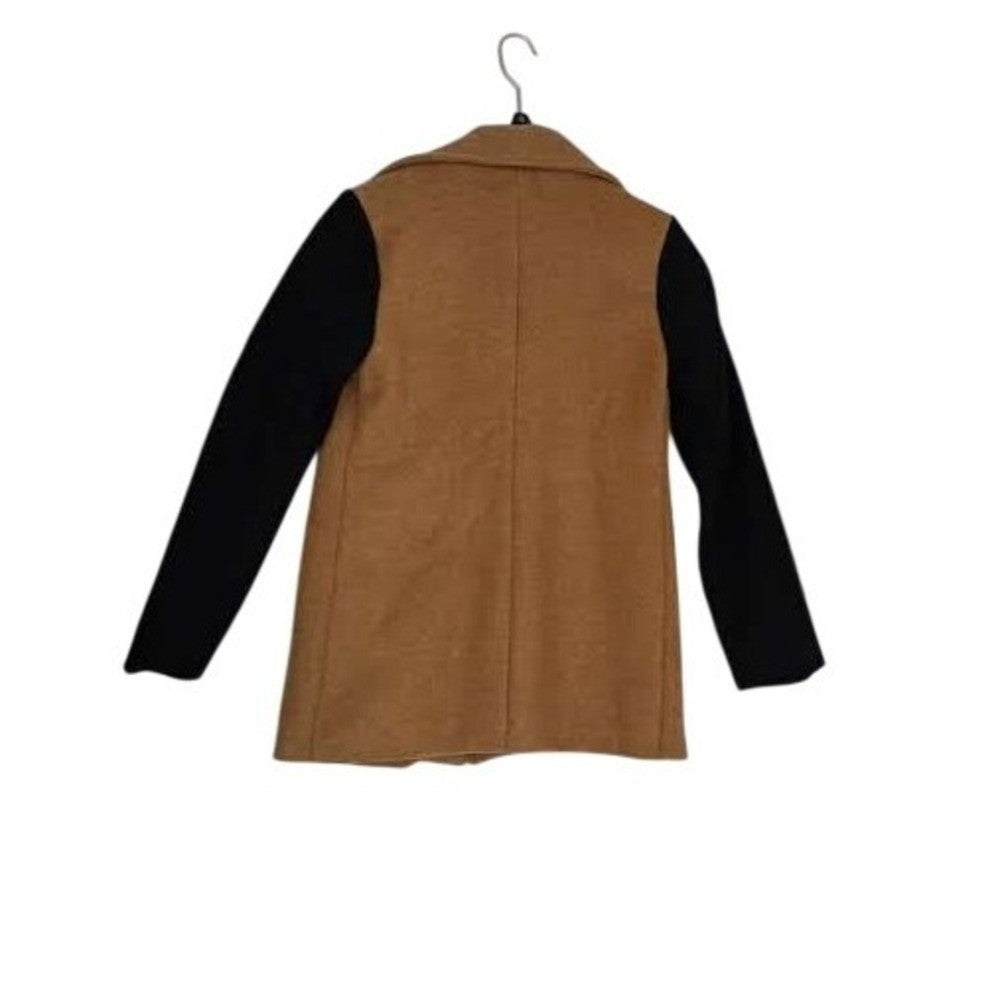 Otis & Maclain Wool Blend Moto Jacket Camel Brown Mixed Media USA S