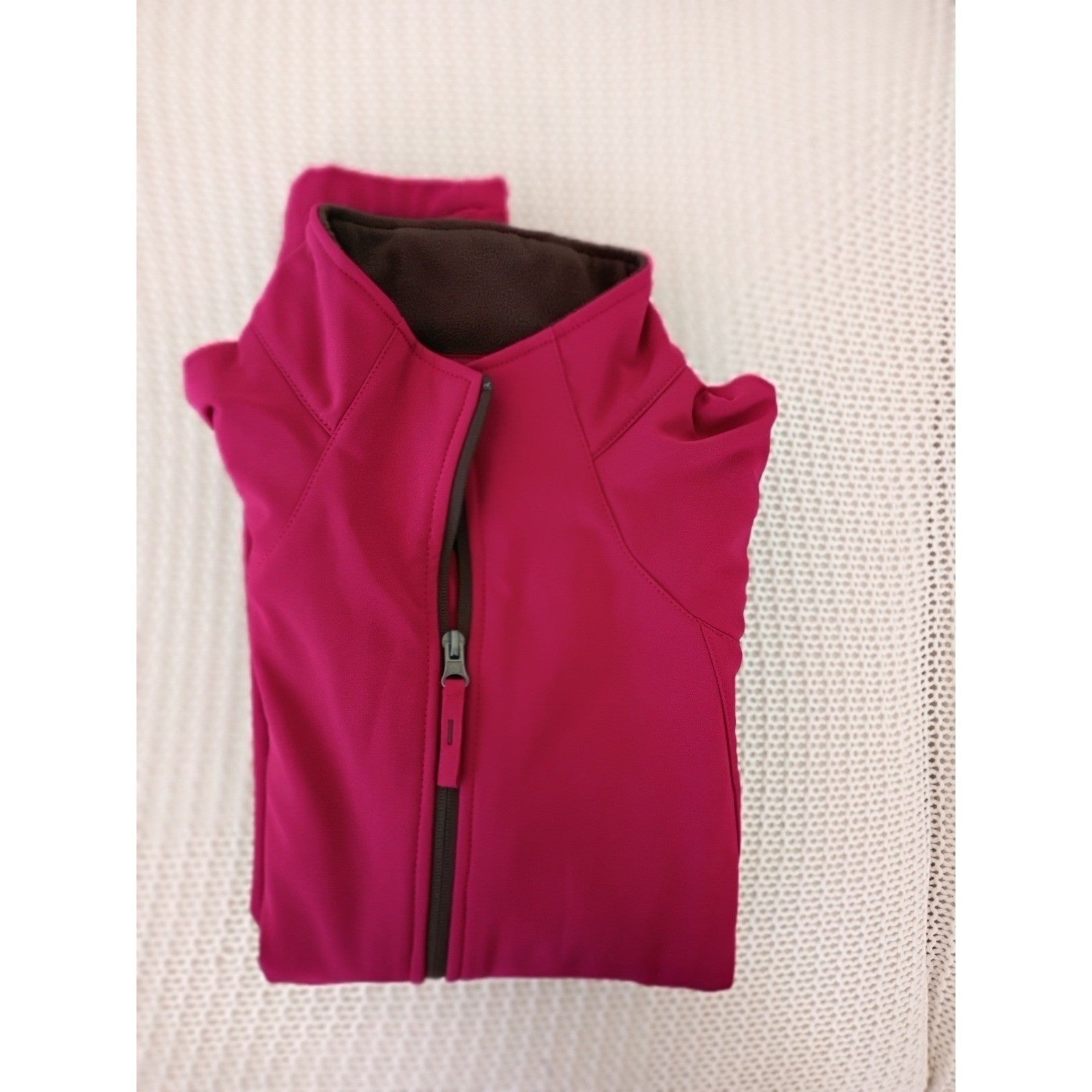 Free Country Womens Softshell Jacket Magenta Pink Fleece Lined Size M RN 82608