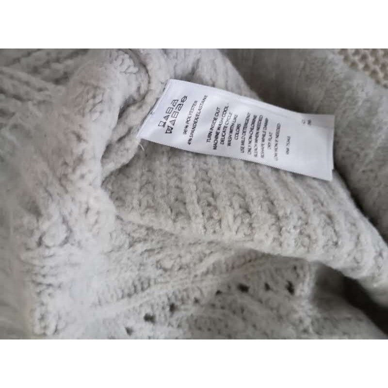 Sincerely Jules NWT Cable Knit Quarter Zip Cozy Cropped Sweater S Preppy Y2K