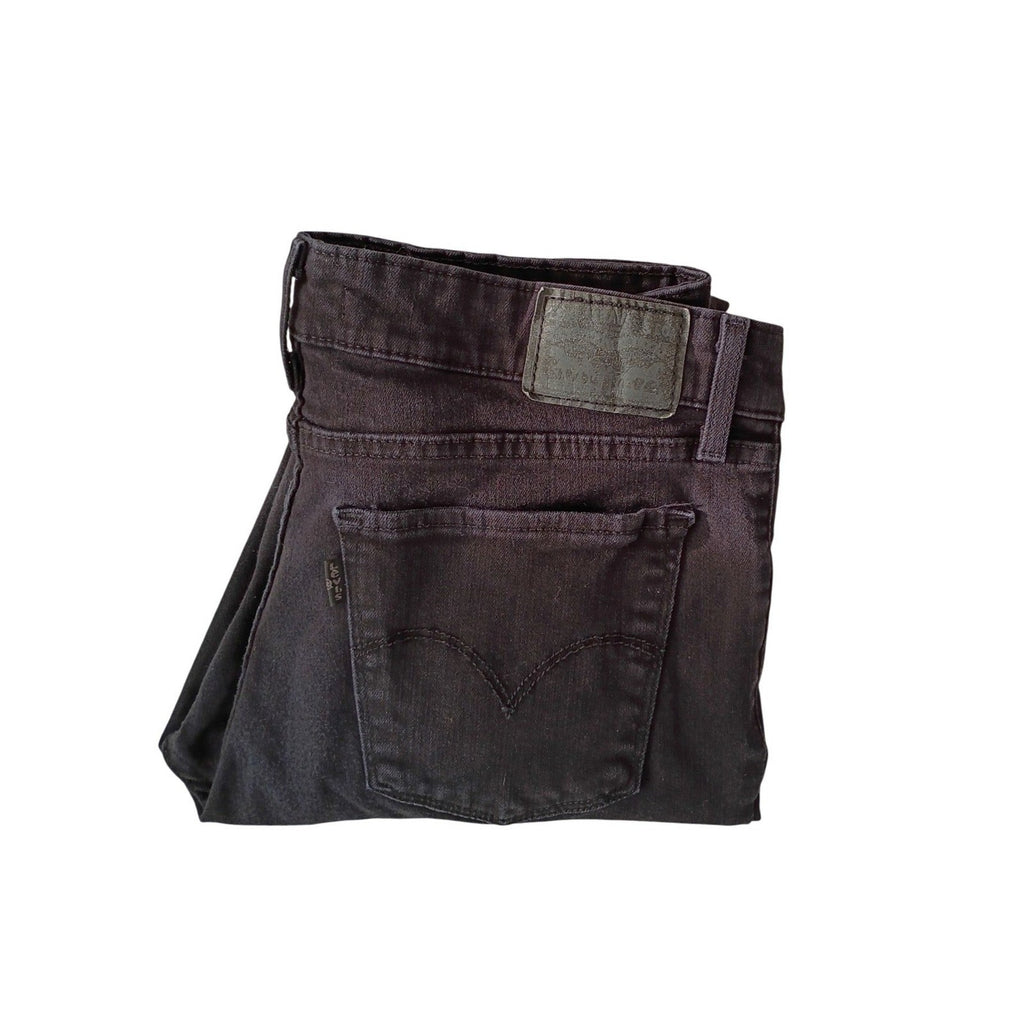 Levi's 711 Skinny Jeans Black Distressed Ripped Denim 30x30 NWOT