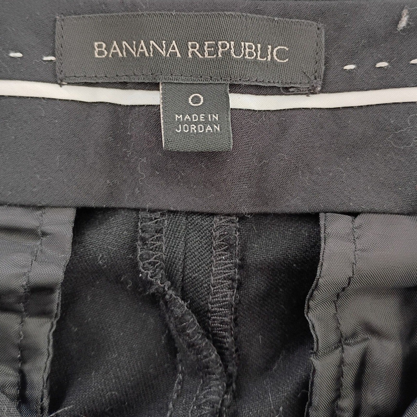 Banana Republic Sloan Black Pants Womens Fits 2 W26 Cotton Bld Tailored Career