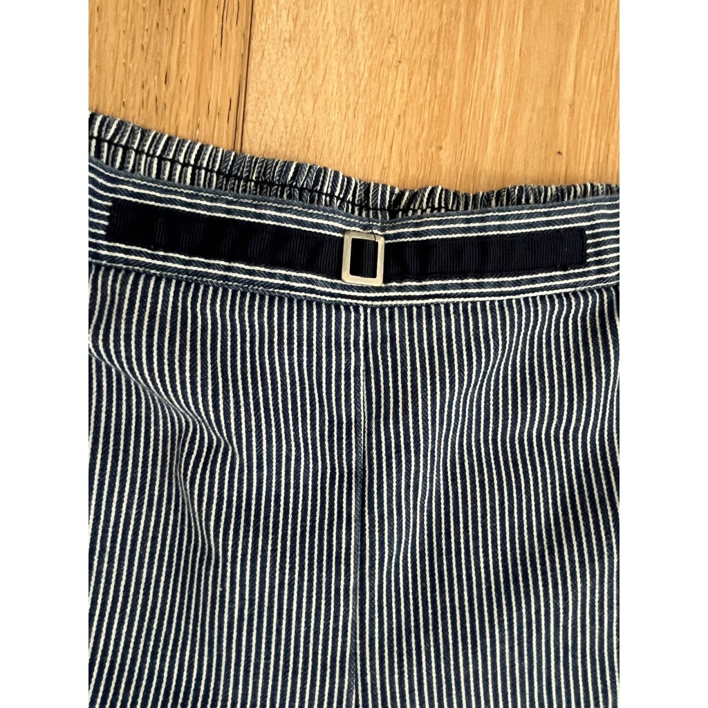 Alfred Dunner Striped Cotton Pull On Rouched W Pants Straight Leg Fits X/XL