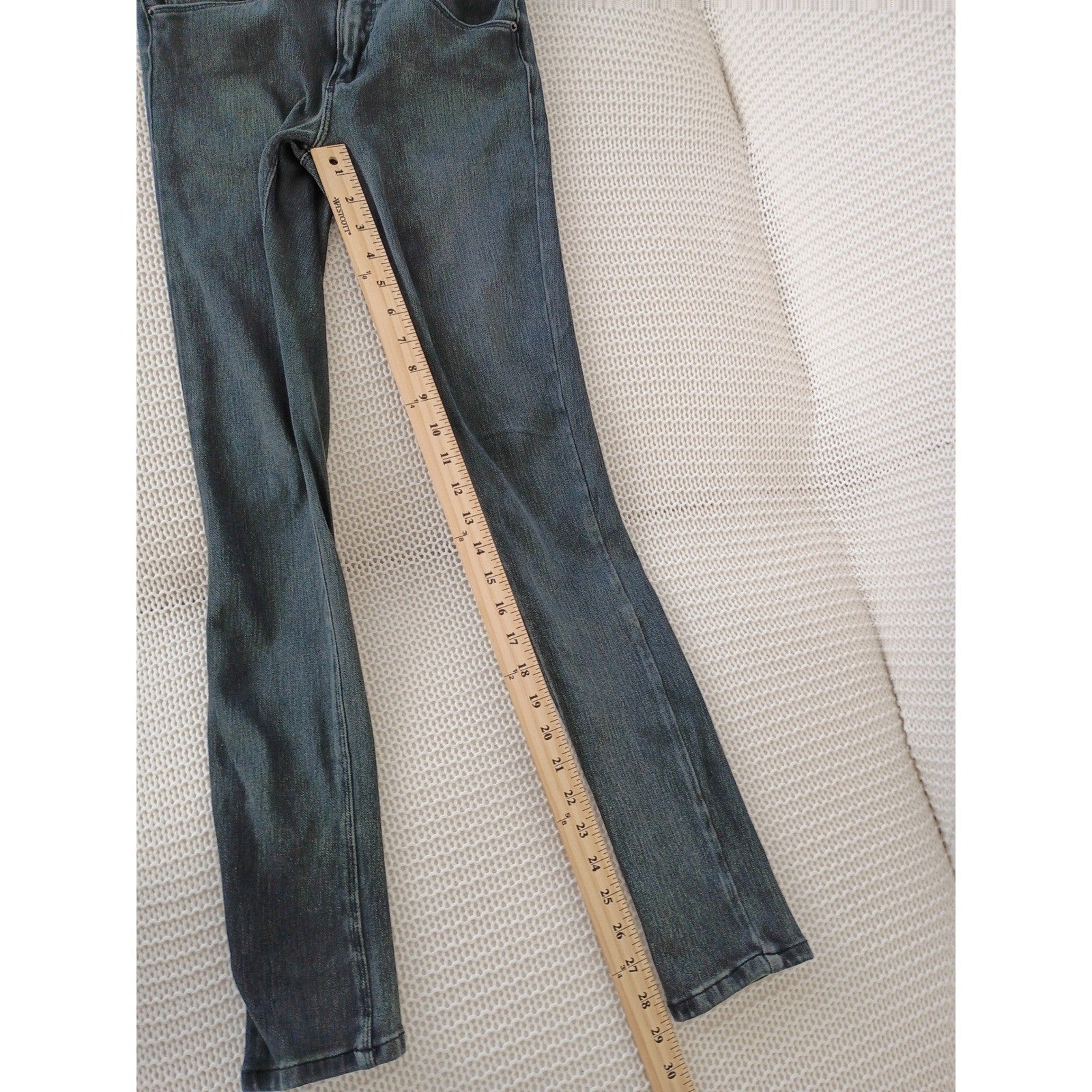 Obey Propaganda Skinny Jeggings Charcoal Grey Dark Wash Denim Women Size 28x30