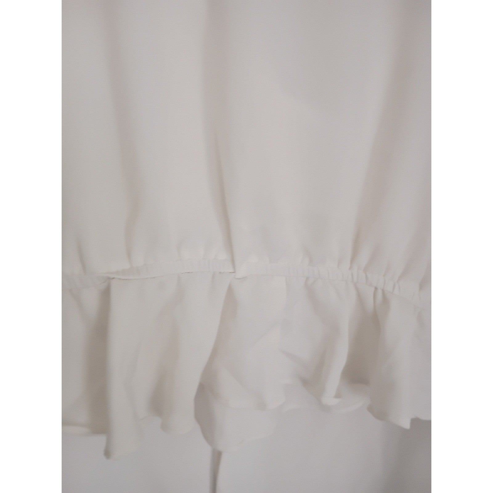 Urban Outfitters Coquette Ruffle Tie Front Puff Sleeve Crop Top White S