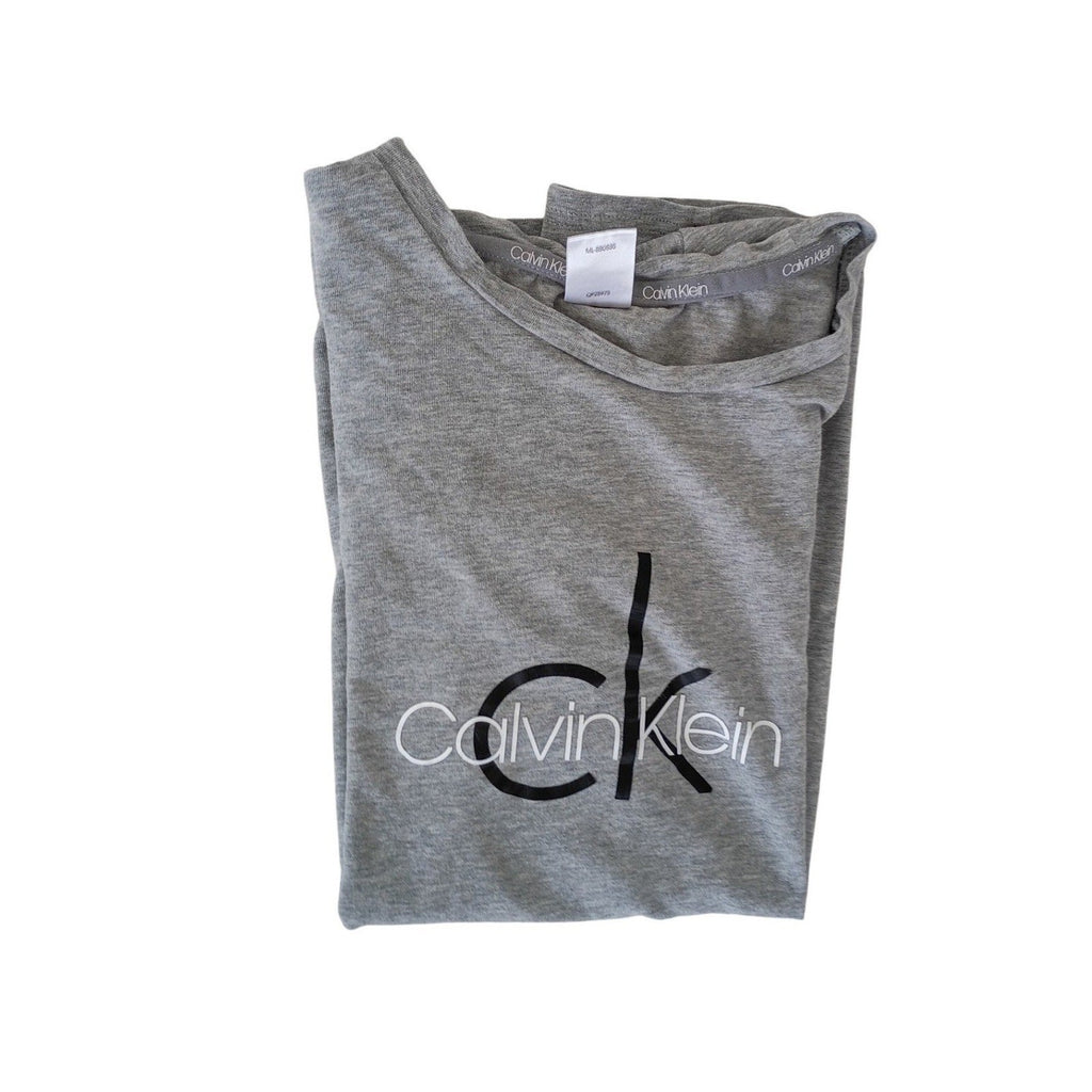 Calvin Klein Gray Sleepwear Cotton TShirt Fits S Logo Comfort Soft