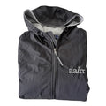 AALR Lightweight Hooded Windbreaker Jacket Charcoal Gray Zip Athleisure