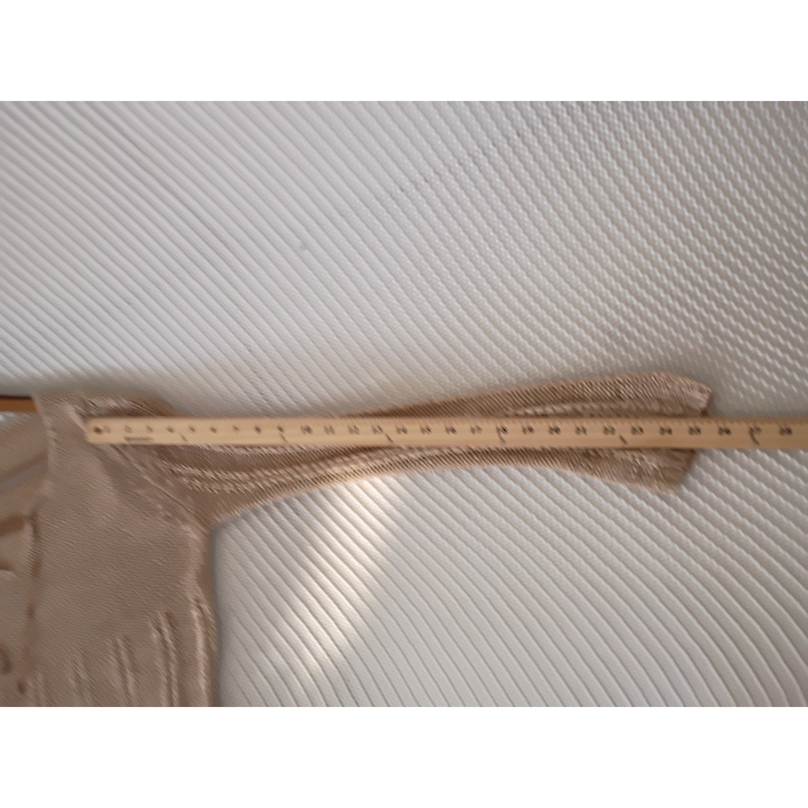Max Studio Tan Beige Lace Up Hippie V-Neck Open Knit Ribbed Sweater S Coastal