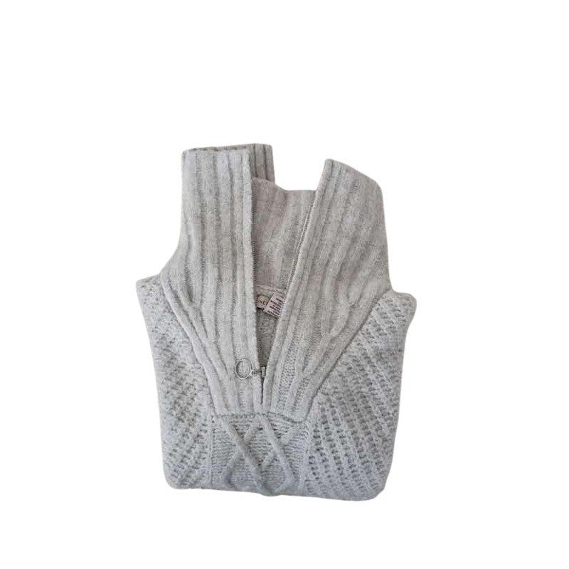 Sincerely Jules NWT Cable Knit Quarter Zip Cozy Cropped Sweater S Preppy Y2K