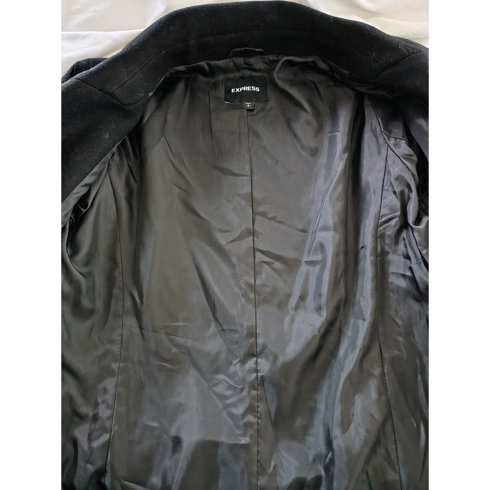 ZARA BASIC Black One Button Blazer Jacket Women US 6 Made in Morocco