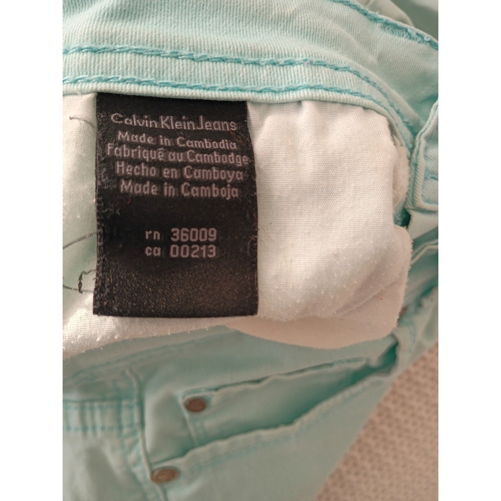 Calvin Klein Mint Skinny Pants Womens 27x26 Clean Girl Spring Trousers