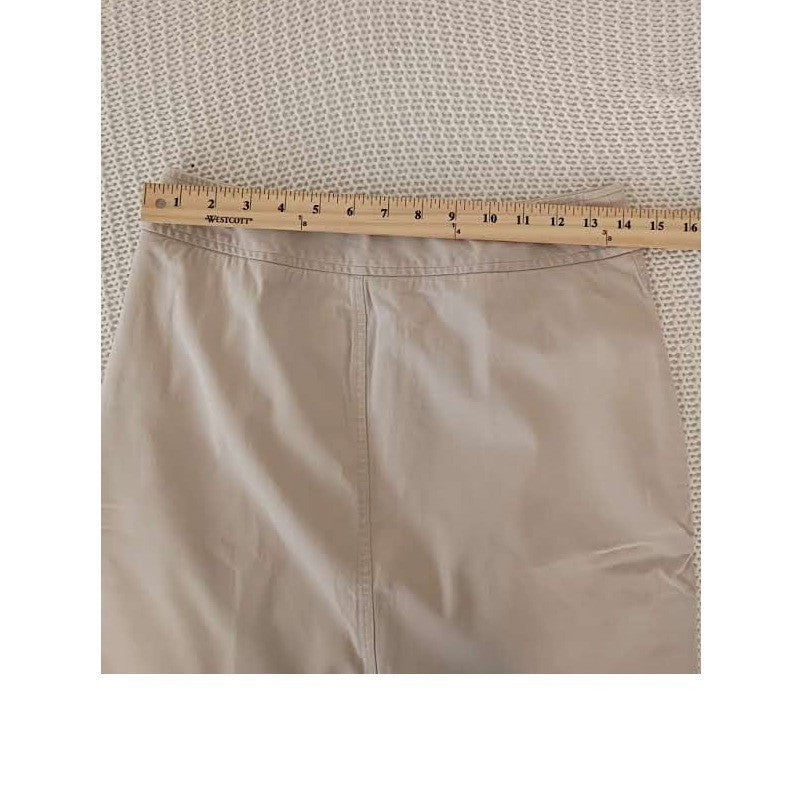 Merona Khaki A-Line Skirt Womens 4 94% Cotton Stretch Knee Length NWOT