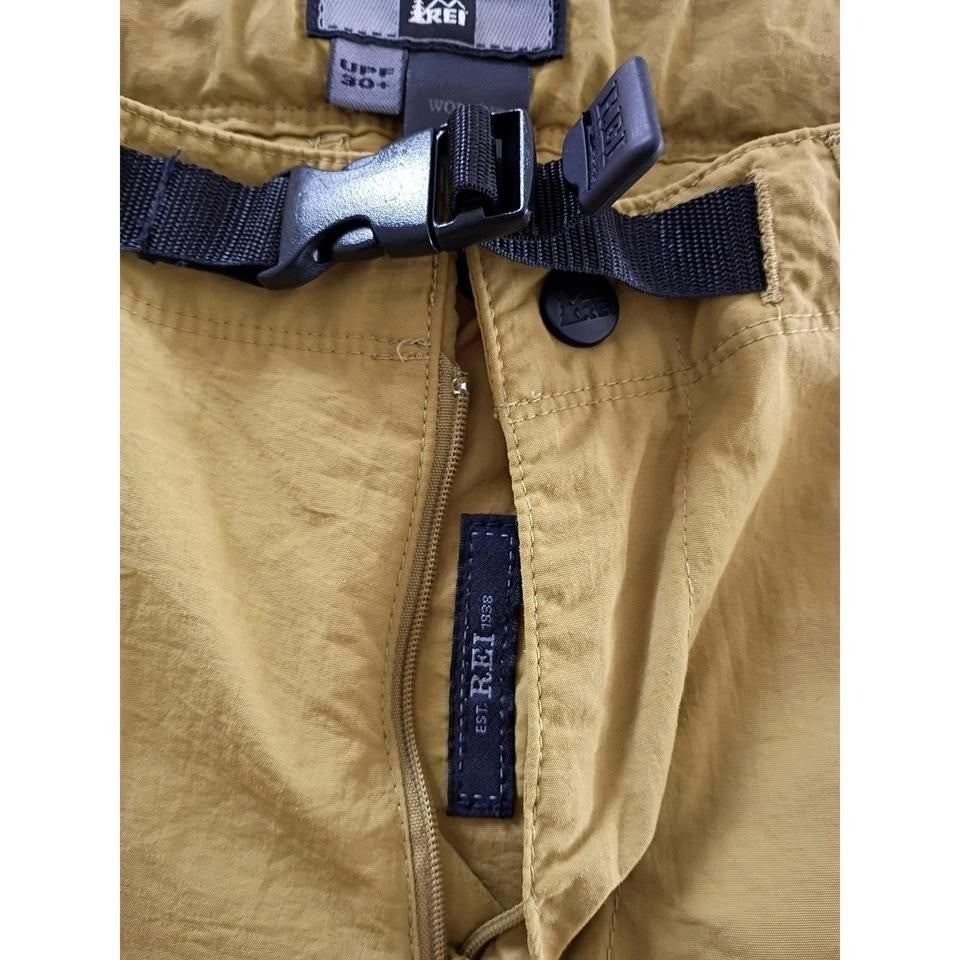 REI Khaki Cargo Pants 10 Nylon Gorpcore Hiking Travel Techwear Outdoor Quick Dry