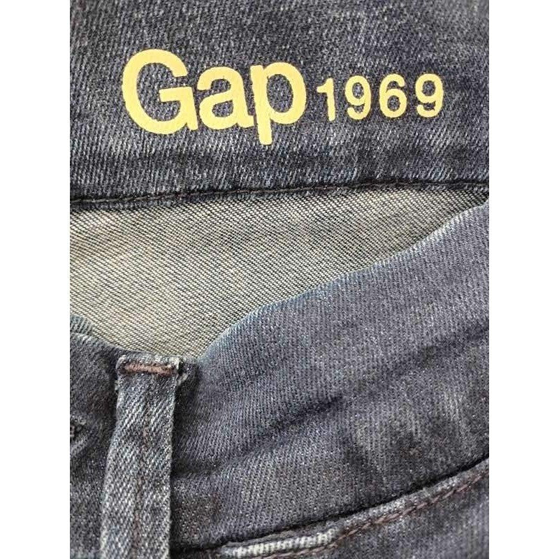 GAP 1969 High Rise Bootcut Flare Clean Dark Indigo Jeans 27x33 Stretch Denim