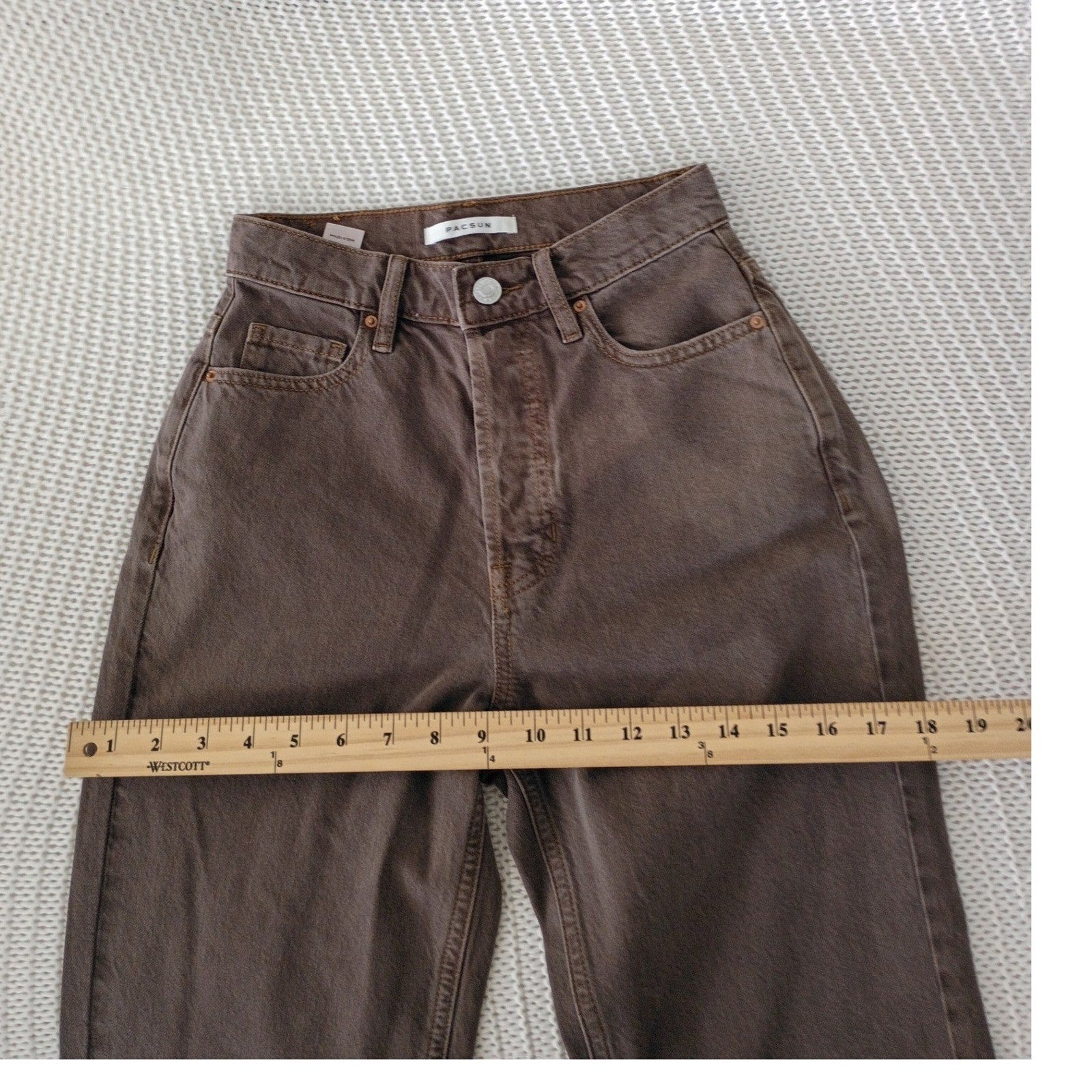PacSun Y2K High Rise Bootcut Flare Jeans Mocha Brown Denim 24x33 Tall NWOT