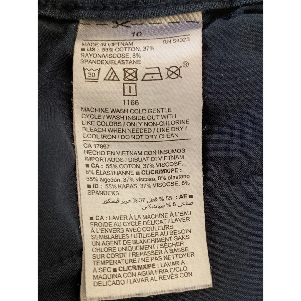 Old Navy Pixie High Rise Navy Blue Secret-Slim Pocket Ankle Pants Sz 10 31x26