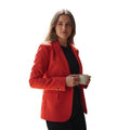 Nicole Miller New York Red Button Tailored Blazer Jacket Size S-NWOT $118