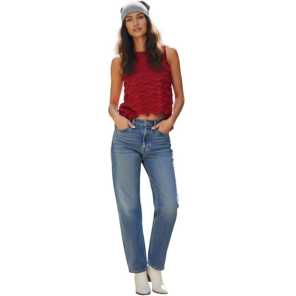 GUESS Power Ultra Skinny Jeans Women 29 Blue Wash Distressed Stretch Denim