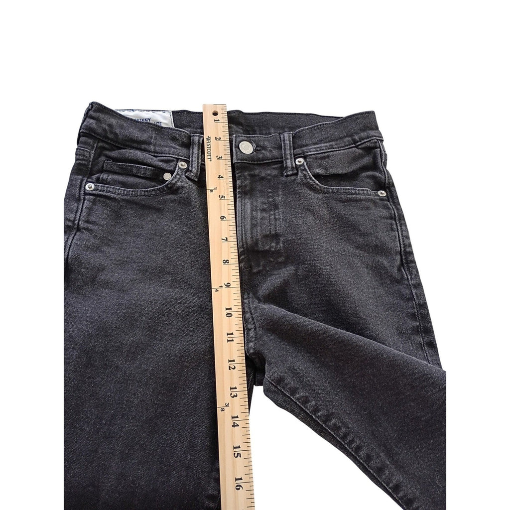 H&M Black Skinny Jeans 29x29 Coupe Moulante Minimalist Chic Dark Wash Versatile