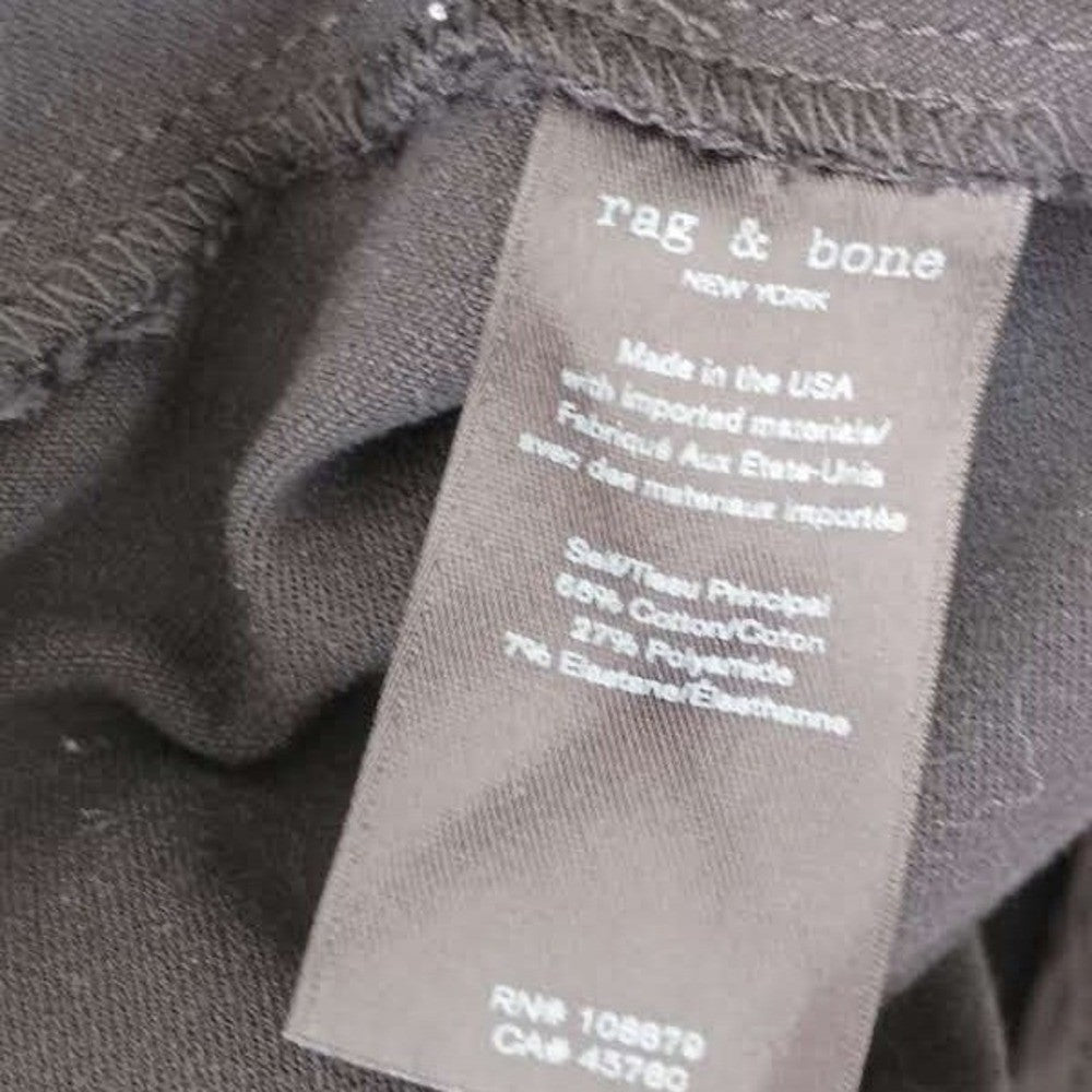 Rag & Bone Classic Black Stretch Legging Pants Made USA W24/25 Minimalist