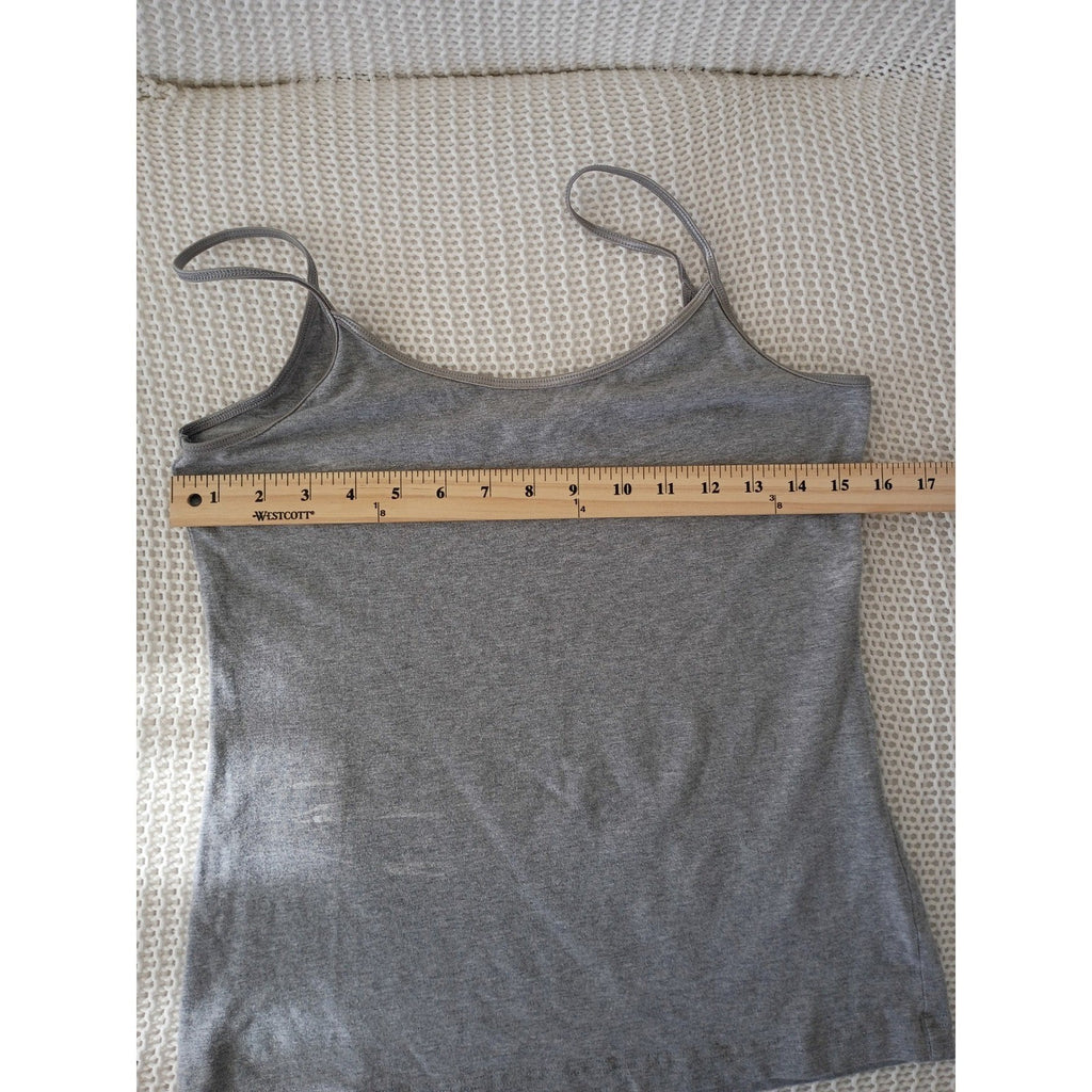 GAP Bundle White Ribbed Open Back Tie Top & Grey Camisole Cami Set S Capsule