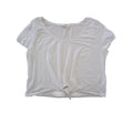 H M White V Neck T Shirt 100% Cotton Casual Basic Essential Top Size L