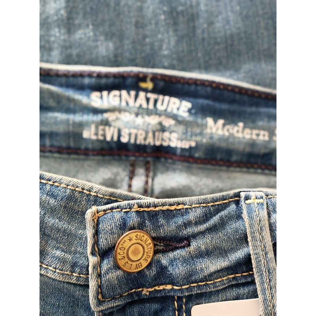 Levi Strauss Signature NWT Modern Skinny Stretch Jeans Med Wash 29x28 Size 8