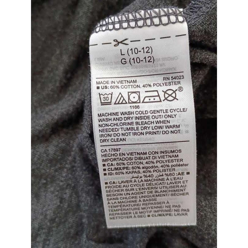 Old Navy Girl's L Believe Santa Christmas Tee Gray Fits Womens XS S