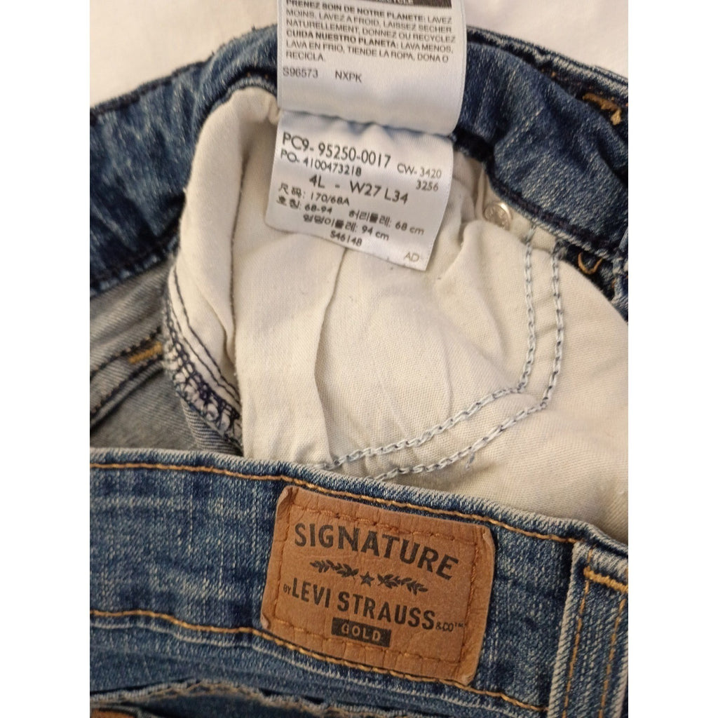 Levi Strauss Signature Gold Tall Bootcut Jeans 27x34 Mid Rise Denim Classic