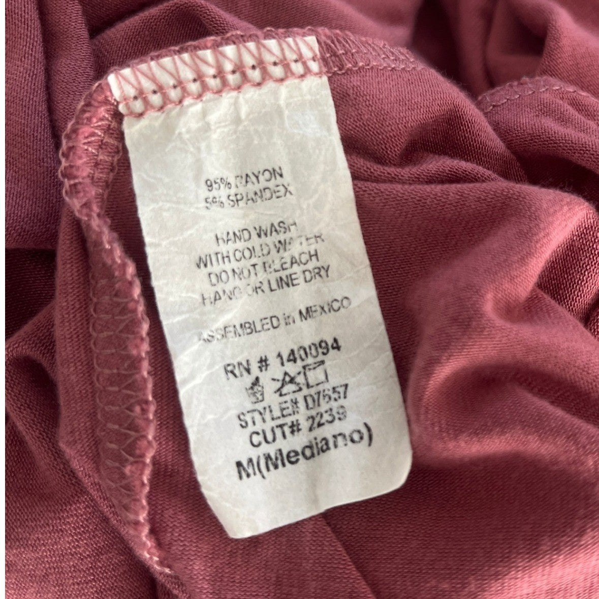 See You Monday Burgundy Knit Midi Dress Short Slve Everyday Casual Minimalist S