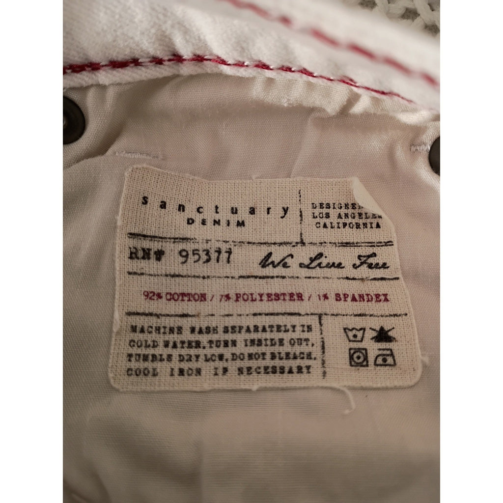 Sanctuary Denim NWOT Cream Beige Straight Leg Jeans Size 28x28 Classic $129