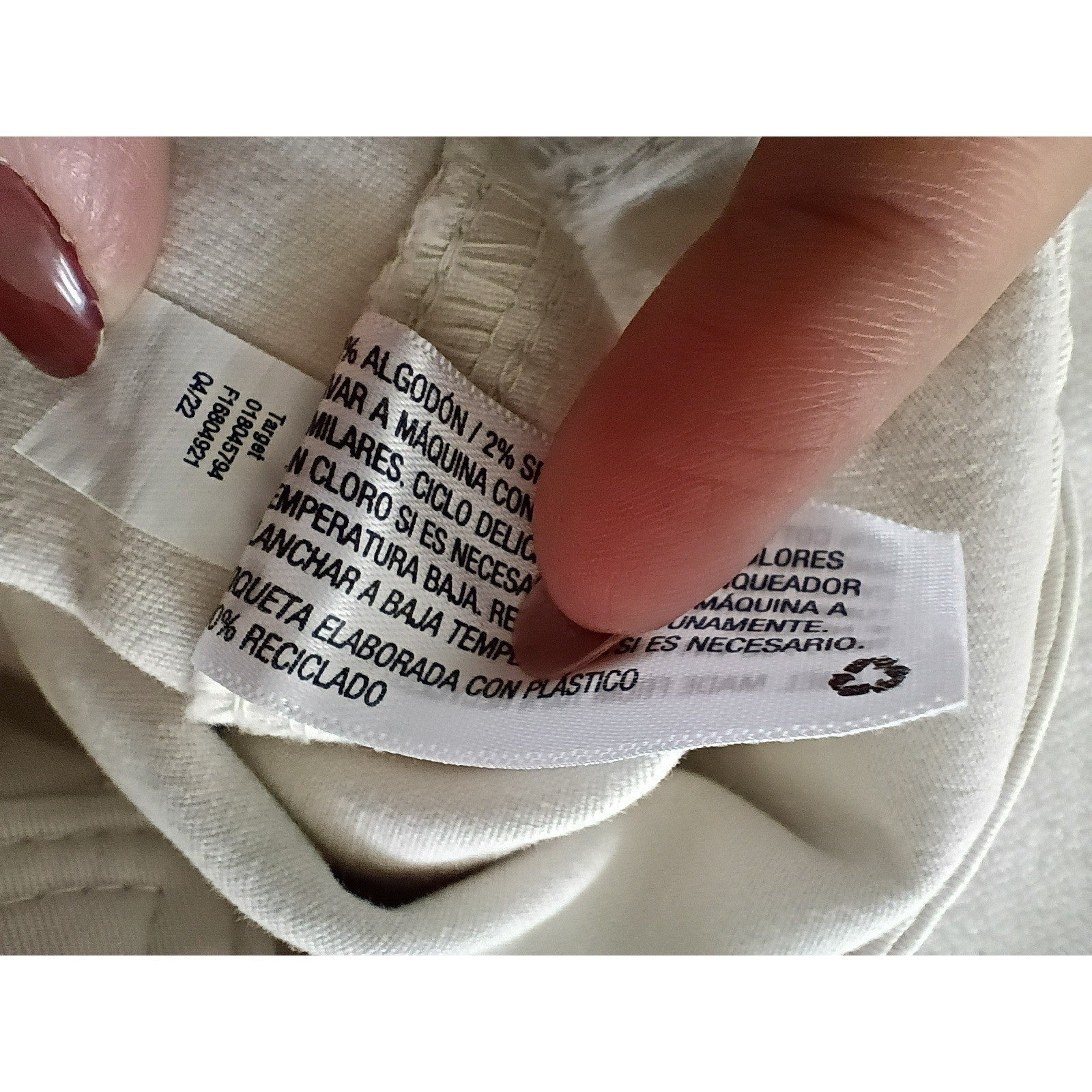 A New Day Womens Cargo Pants Cream Stretch Elasticized Sz 8 W28x26