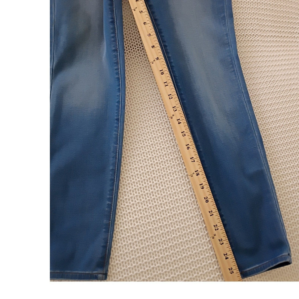 Uniqlo Ultra Stretch Skinny Jeans High Rise Tapered Medium Wash Blue 26x26