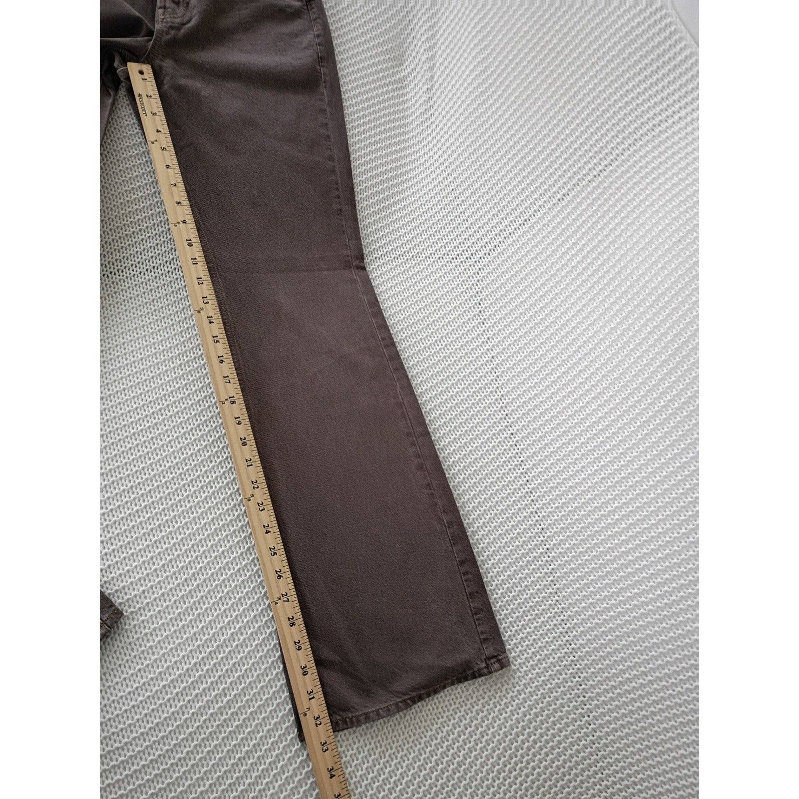 Mocha Brown High Rise Bootcut Flare Jeans 26x33 Long Inseam Denim PacSun