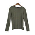 Banana Republic Olive Green Long Sleeve Crew Neck Modal Blend Top Size M