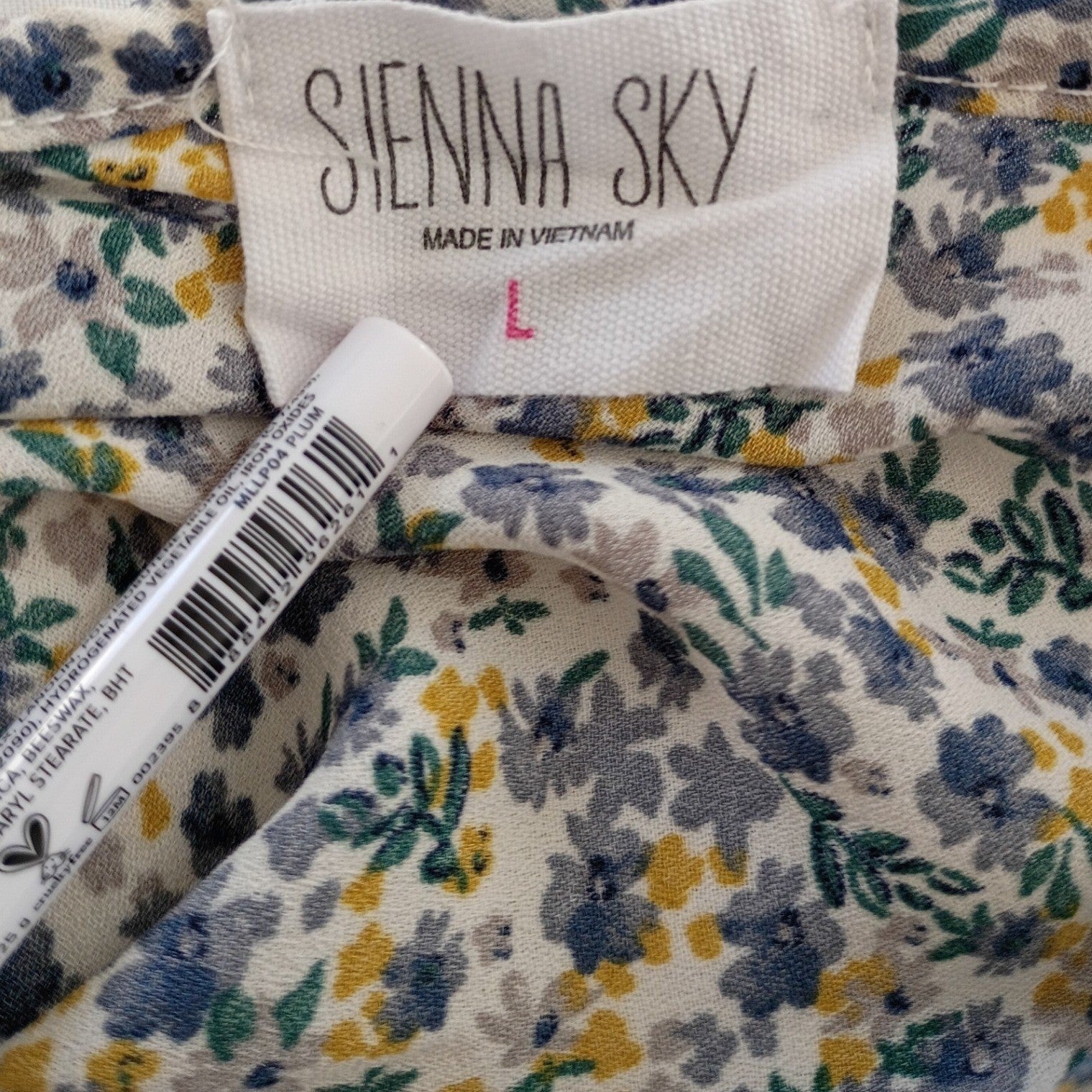 Sienna Sky Floral Print Puff Sleeve Cropped Top Fits S Cottagecore Boho