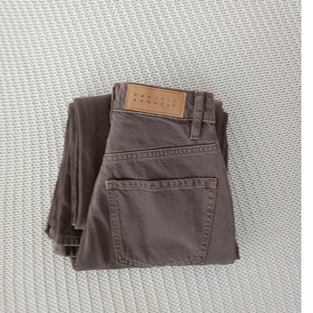 PacSun Y2K High Rise Bootcut Flare Jeans Mocha Brown Denim 24x33 Tall NWOT