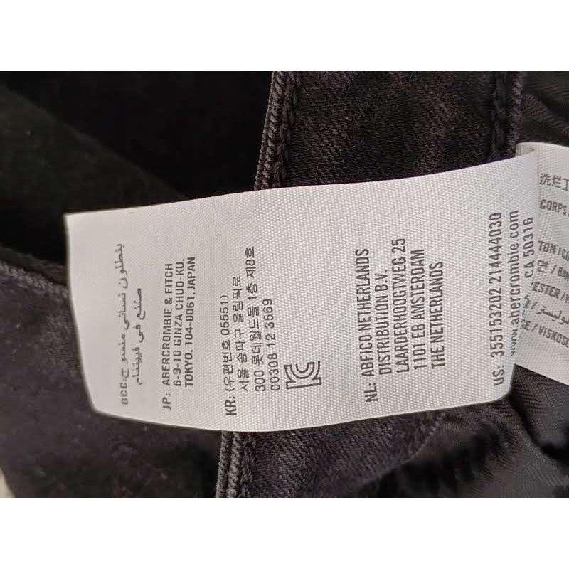 Hollister Mid Rise Super Skinny Jeans Black Stretch Womens 1S 25x28