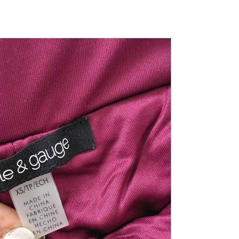 Cable & Gauge Glamarous Shimmering Sequin Pants Burgundy Sparkle Ombre Style S