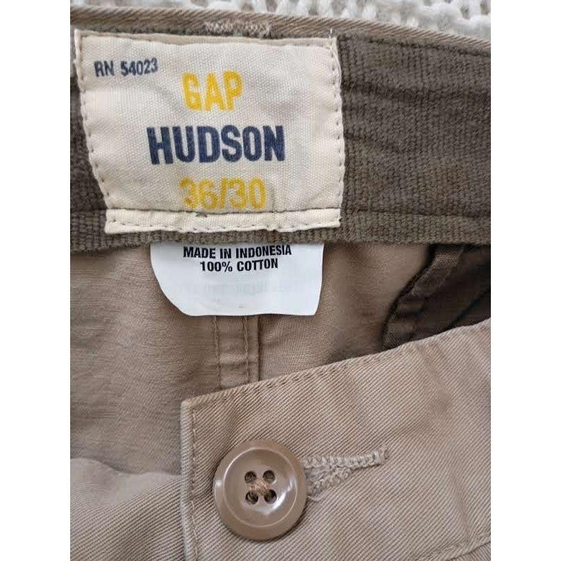 Gap Hudson Straight Leg Khaki Tan Chino Pants Mens 36x30 Cotton Trousers