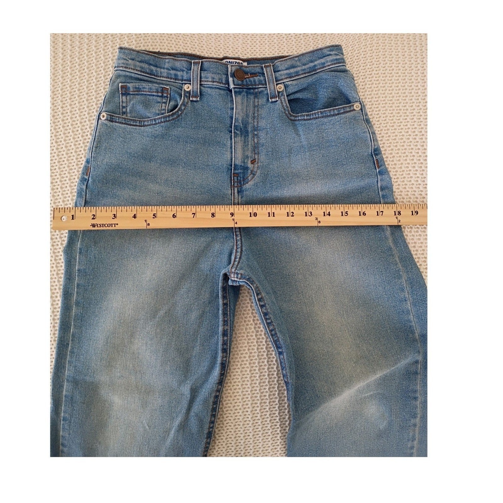 Levi's 501 Straight Leg Jeans Distressed Blue Wash Button Fly Women W25 L30