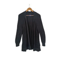 GAP 100% Cotton True Black L Longline Shawl Collar Cardigan Sweater Minimalist