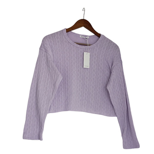 ANTISTAR  NWT Lavender Y2K Fairy Babydoll Cozy Cropped Knit Top Size S Trendy