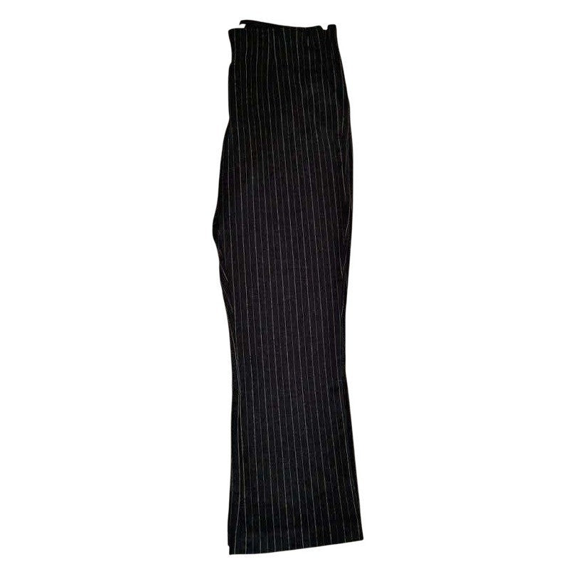 GAP Ponte Crop Flare Pants Black White Pinstripe Size 10