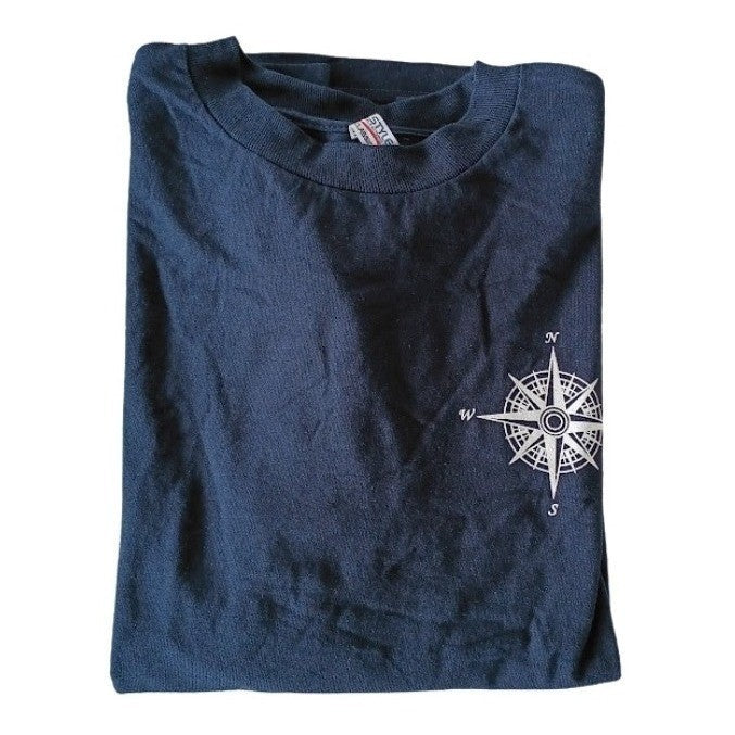 Alstyle Apparel Compass Rose Know Him Make Him Known Long Sleeve T Shirt Navy S