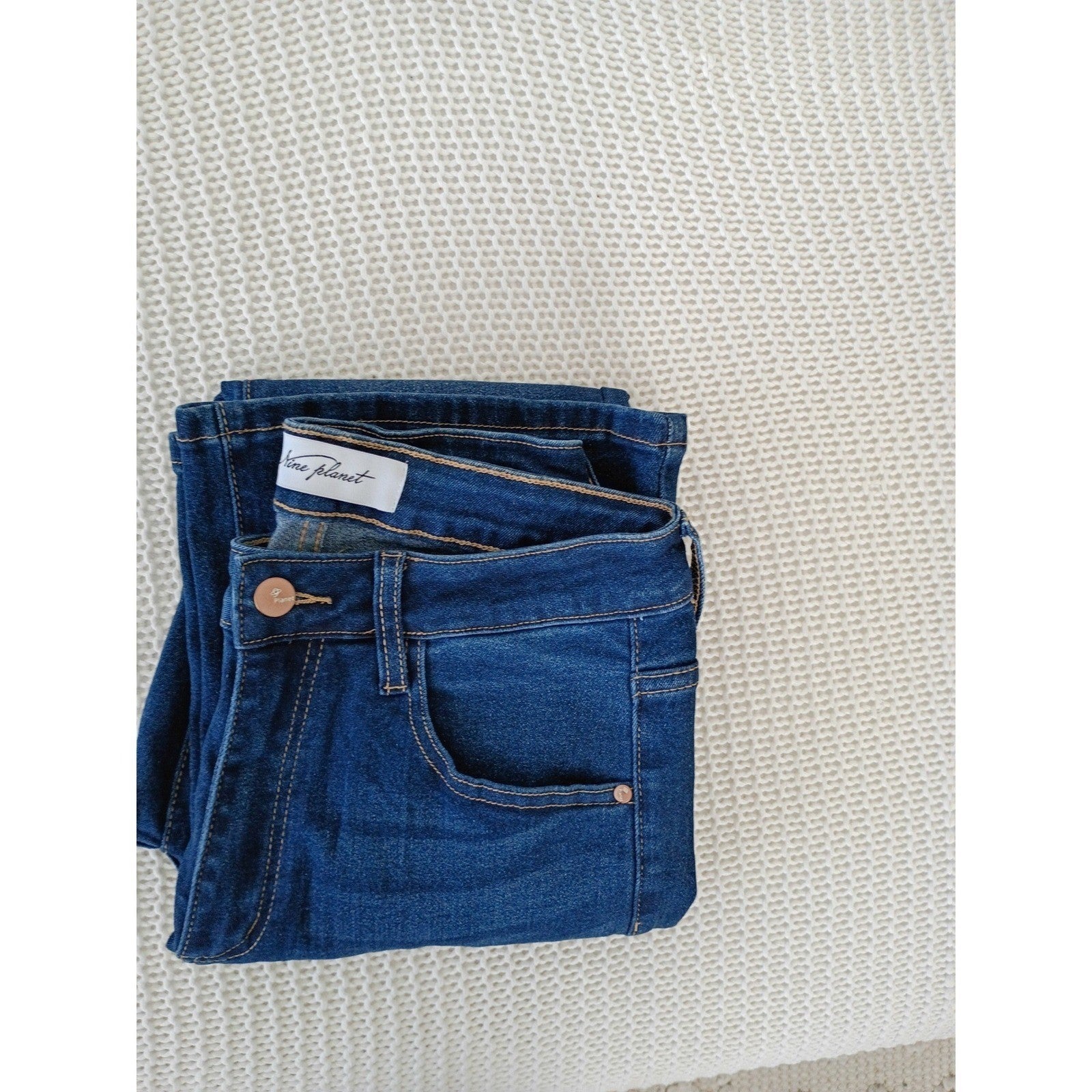 Nine Planet High Rise Bootcut Flare Jeans Dark Wash Stretch 29x28