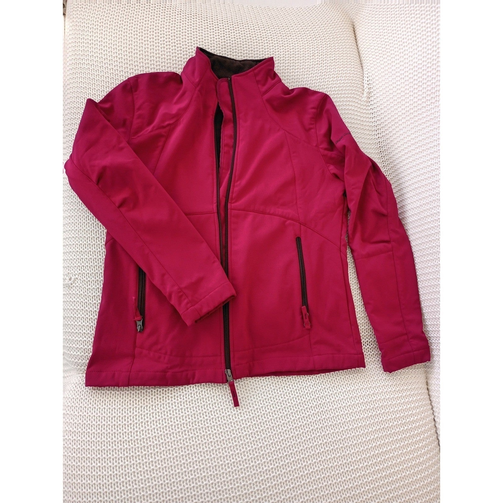 Free Country Womens Softshell Jacket Magenta Pink Fleece Lined Size M RN 82608