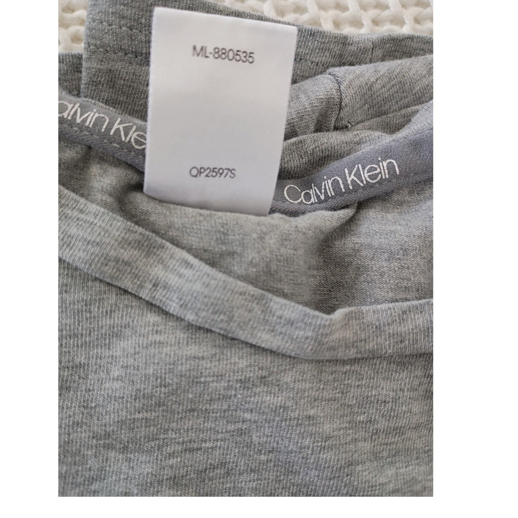 Calvin Klein Gray Sleepwear Cotton TShirt Fits S Logo Comfort Soft