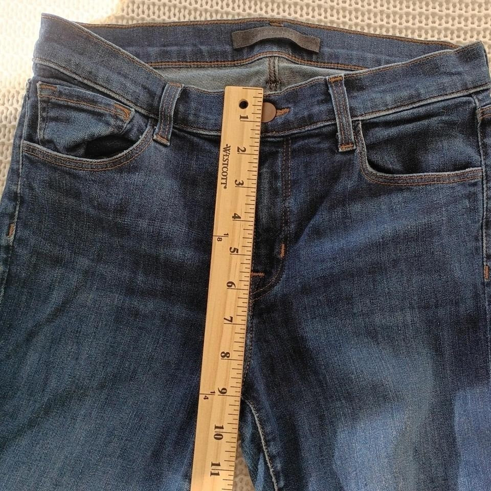 J Brand Sublime Skinny Jeans Dark Wash Mid Rise Stretch Denim 28x26